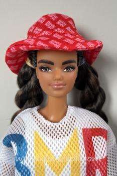 Mattel - Barbie - BMR1959 - Plaid color block jogger pants, a mesh jersey top - кукла
